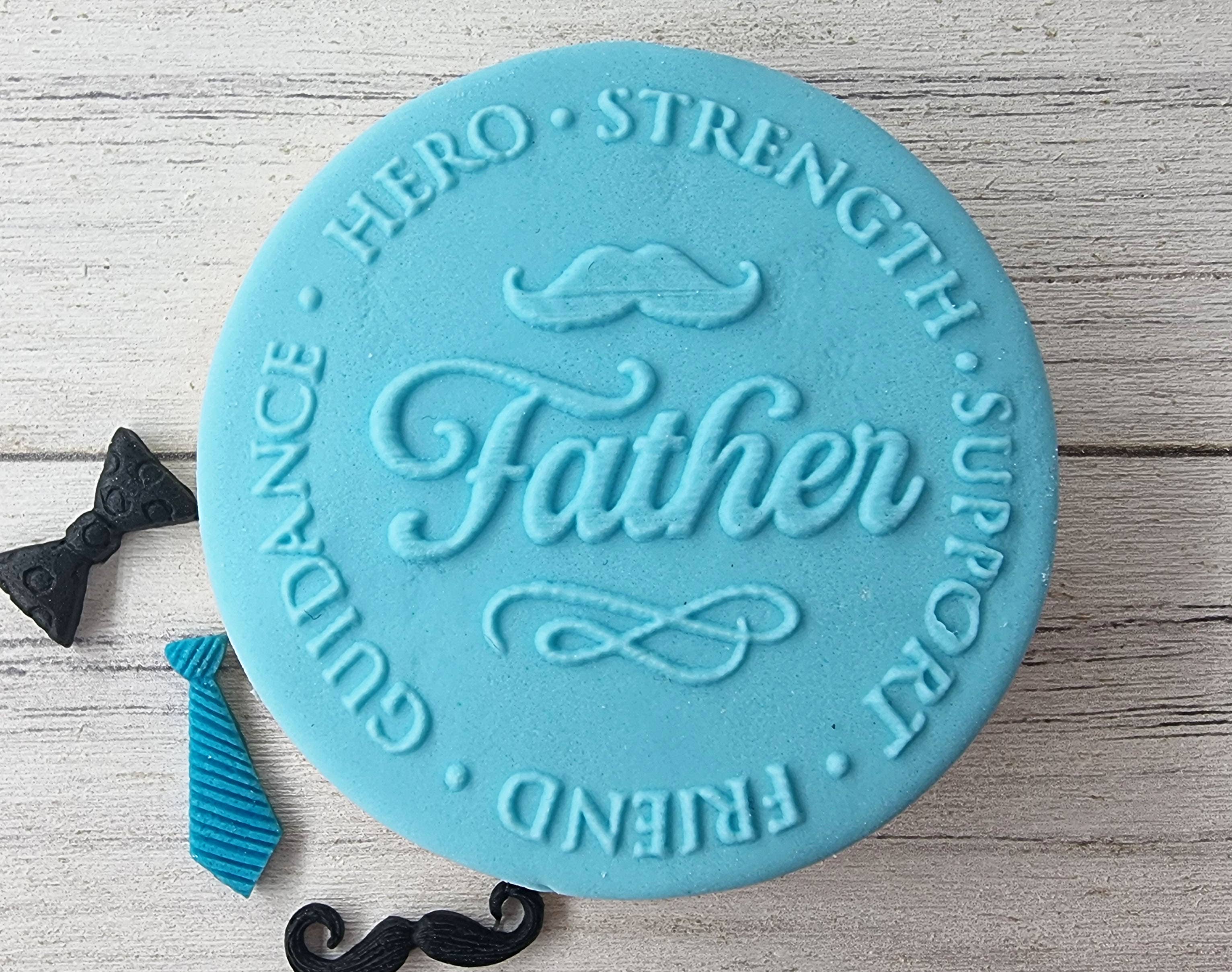 Make & Fun Father Father's Day Fondant Embosser, Cookie Debosser