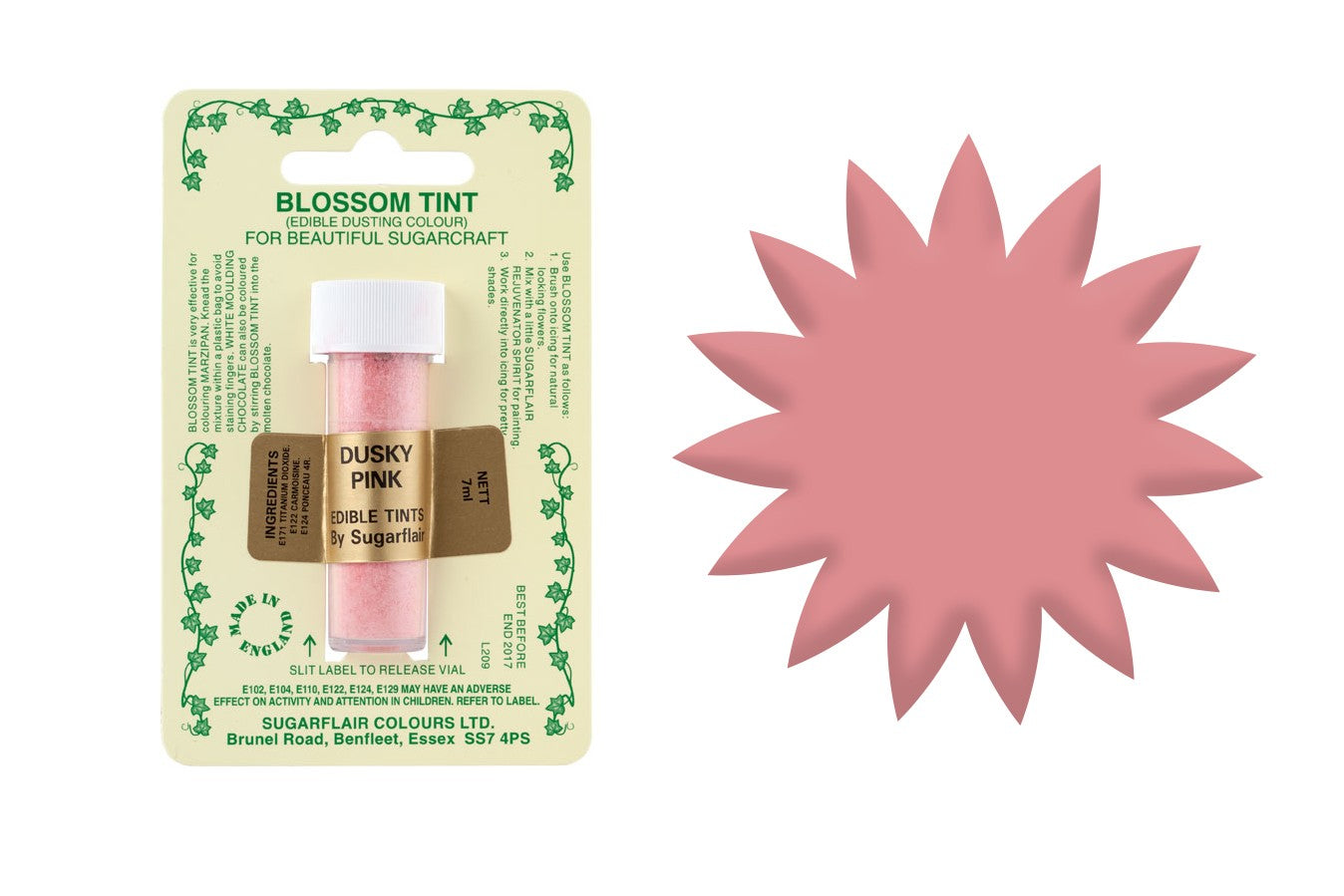 Sugarflair Blossom Tint Dusky Pink - The Cooks Cupboard Ltd