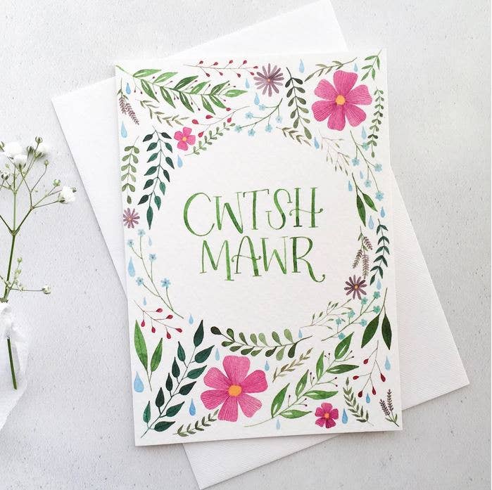 Eleri Haf Designs - Welsh "Big Hug" Greeting Card - Cwtsh Mawr