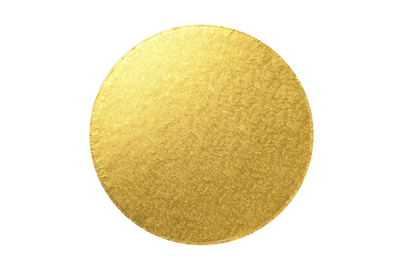 8'' (203mm) Single Thick Round turn Edge Cake Card Gold Fern (1.4mm thick) - The Cooks Cupboard Ltd