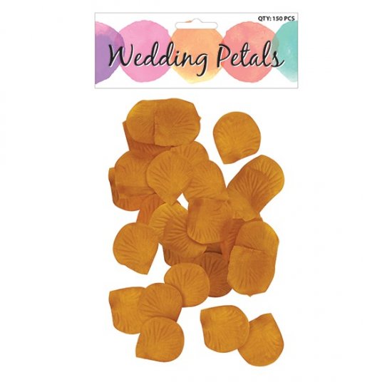 Artificial Rose Wedding Petals - Pack of Approx. 250 - Gold