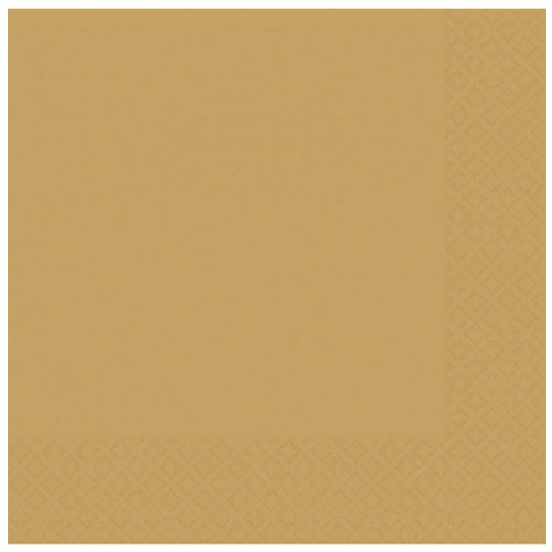 Pack of 20 - 2ply Paper Napkins - Gold