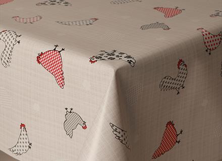 Hens / Chickens PVC Wipe Clean Vinyl Table Covering / Table Cloth