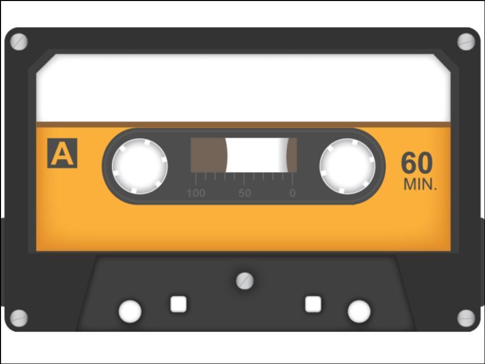 Cassette Tape Retro 70's 80's 90's Edible Printed Cake Decor Topper Ic