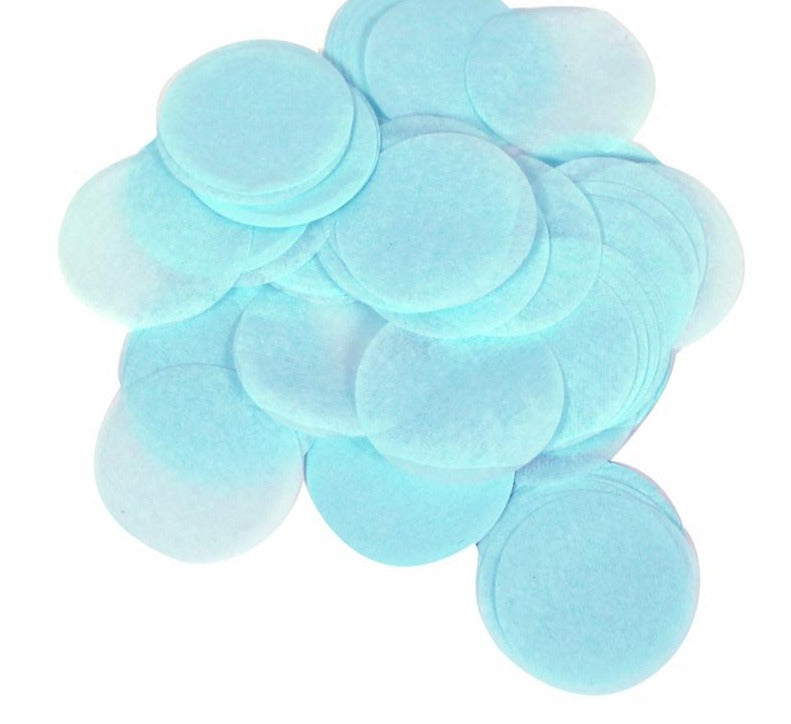 Circle / Round Tissue Paper Confetti - 15mm Size - 14gram Pack - Light Blue