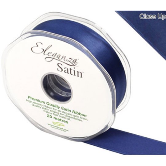 Midnight Blue / Navy Satin Ribbon - 25mm - The Cooks Cupboard Ltd