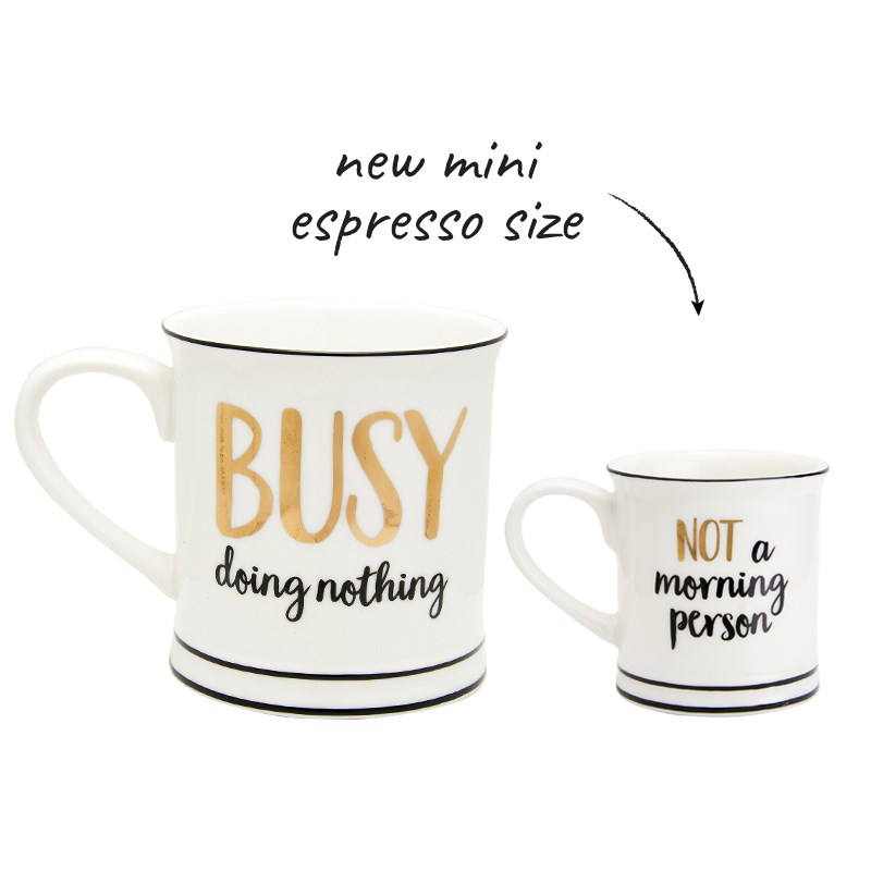 Sass and Belle Not a Morning Person Espresso Sized Mug - The Cooks Cupboard Ltd
