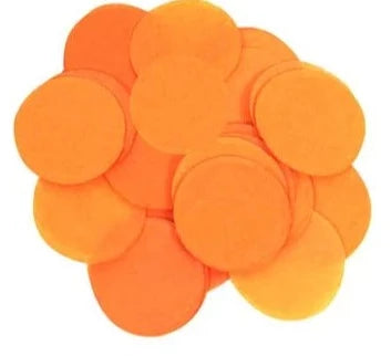 Round Tissue Paper Confetti - 15mm Size - 14gram Pack - Orange