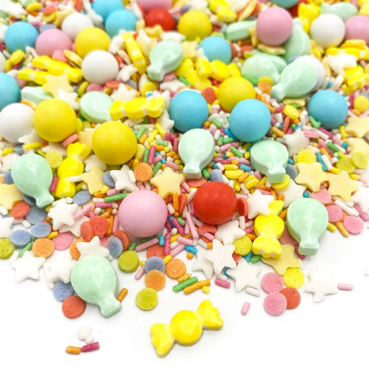 Happy Sprinkles - Luxury Edible Sprinkle Cake Decoration Mix - Birthday Parade