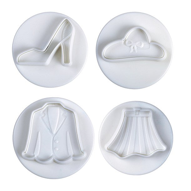 Pavoni Plunger Cutters Fashion 4 piece set - The Cooks Cupboard Ltd