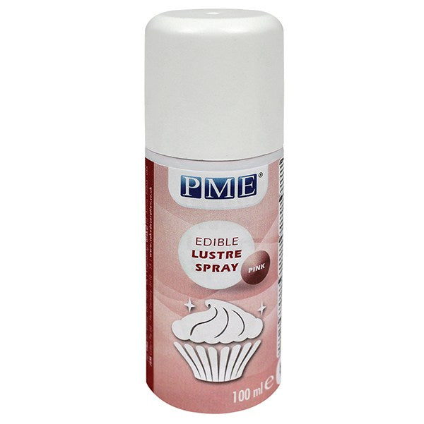 PME Edible Lustre Spray - Pink 100ml - The Cooks Cupboard Ltd