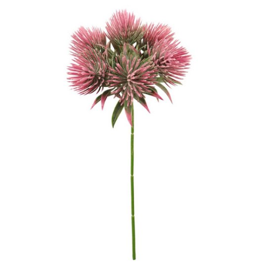 Tropic Artificial Thistle Foliage Stem - Pink - Kate's Cupboard