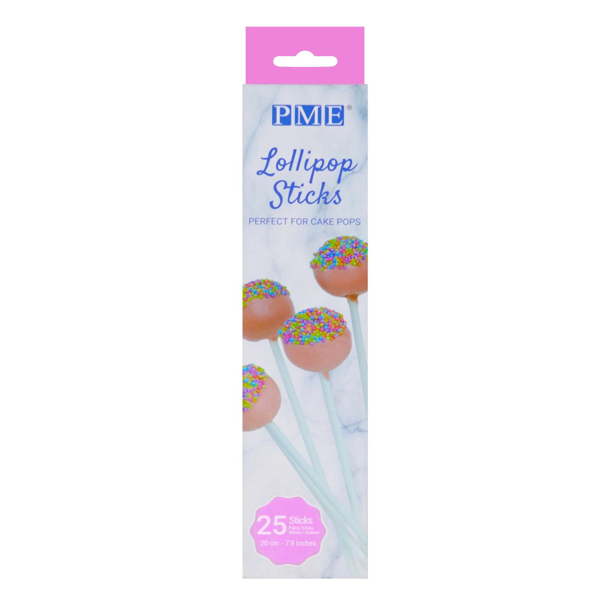 PME Pack of 25 20cm Cake Pop/ Lollipop Sticks