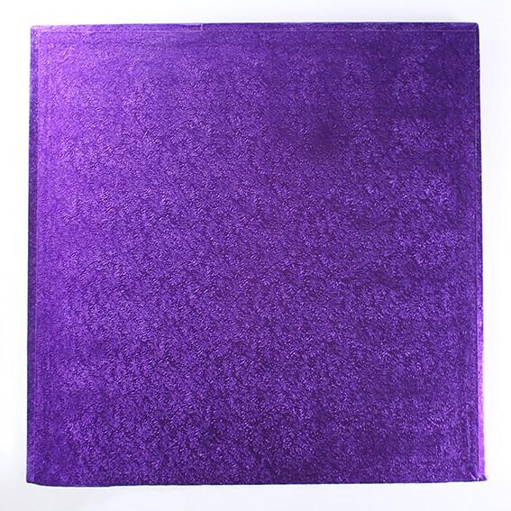 Square Cake Board Drum Purple 14" - The Cooks Cupboard Ltd