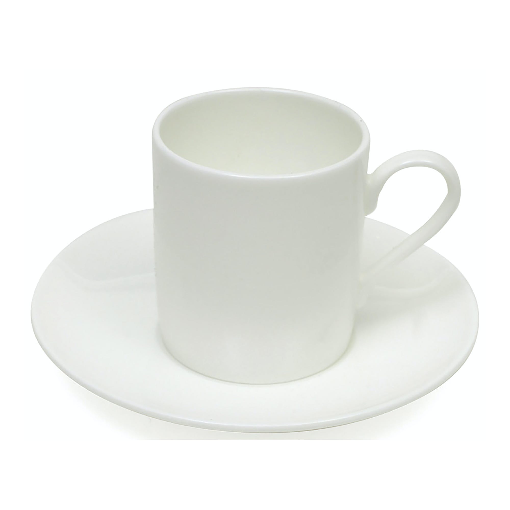 Maxwell & Williams Cashmere 100ml Straight White Demi Cup And Saucer Set - Kate's Cupboard