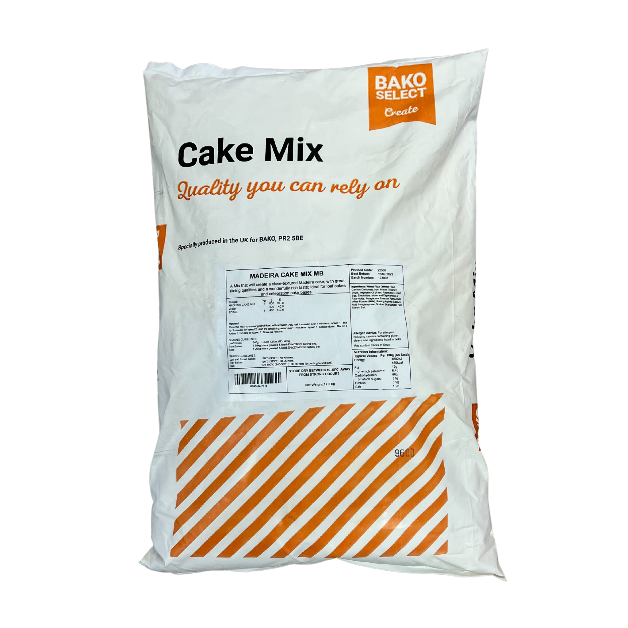 BAKO Select Just add water Madeira Cake Mix  A middle of the range quality mix (ADD WATER) 12.5KG