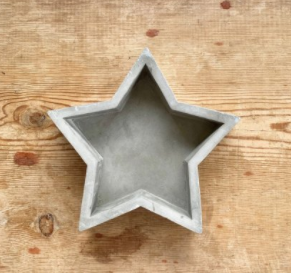 Star Cement Tray / Decorative Feature - The Cooks Cupboard Ltd