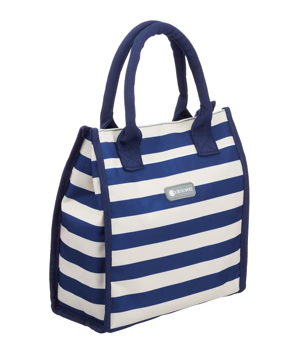 KitchenCraft 4 Litre Lulworth Blue Stripe Lunch / Snack Cool Bag