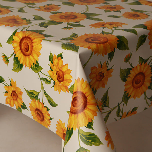 Sunflowers Floral PVC Wipe Clean Vinyl Table Covering / Table Cloth - Kate's Cupboard