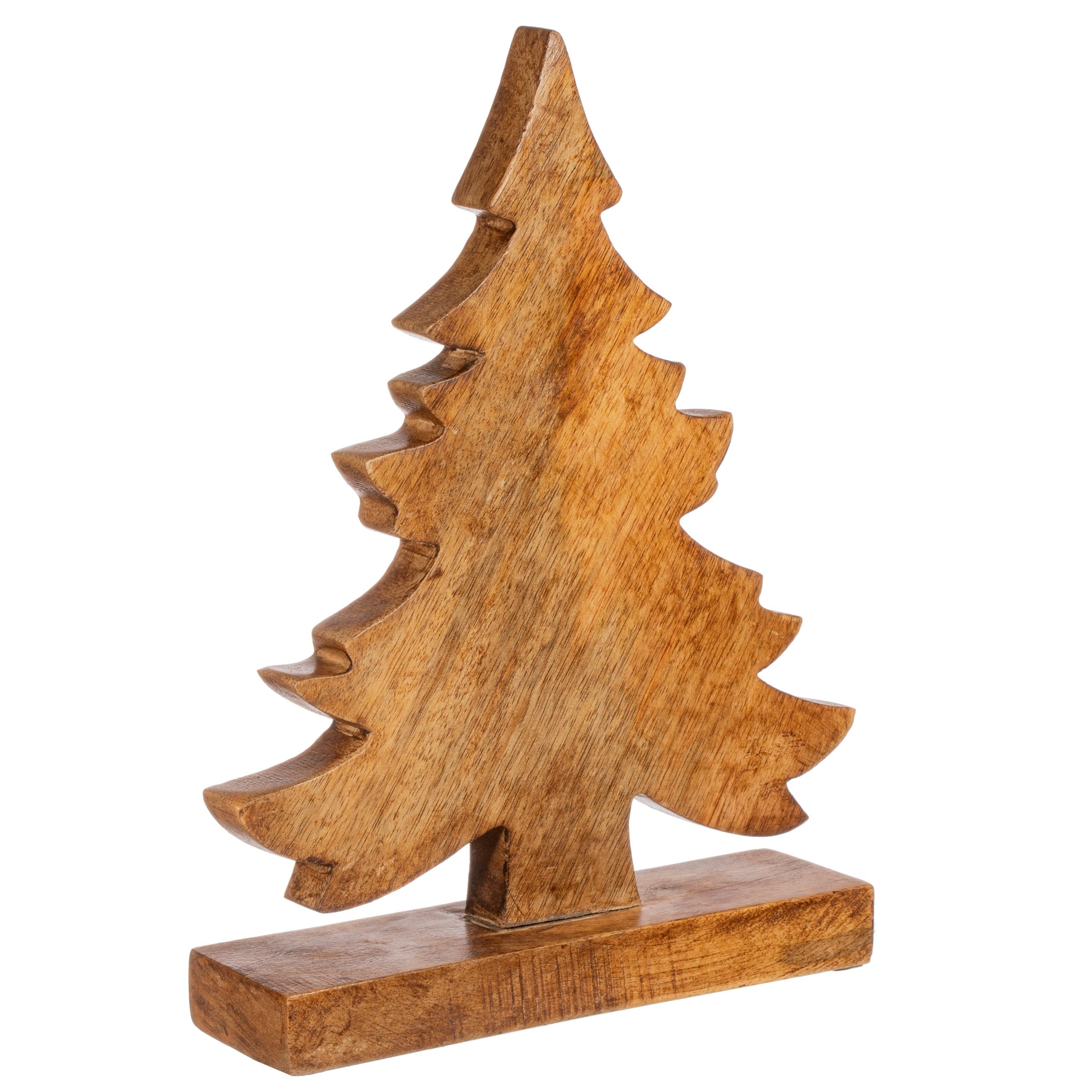 Sass & Belle Large Natural Wooden Standing Christmas Tree Decorative Home Ornament - The Cooks Cupboard Ltd