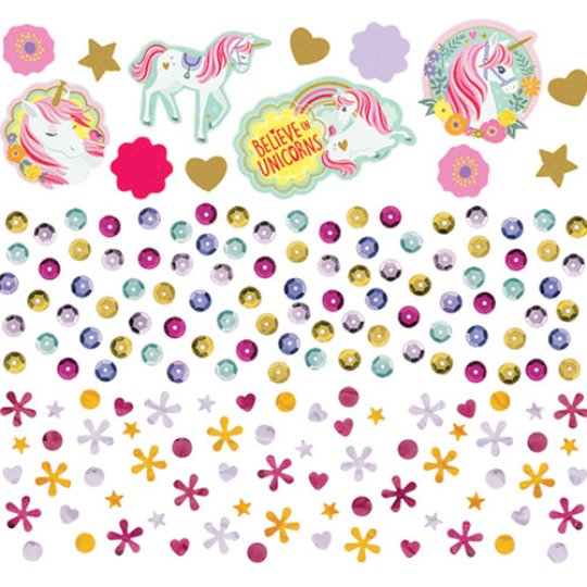 Unicorn and Sequins Table Confetti - Triple Pack