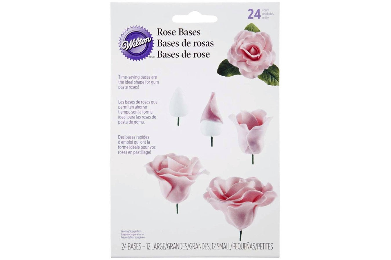 Wilton Plastic  Rose Bases cell Buds 24 Pack - The Cooks Cupboard Ltd