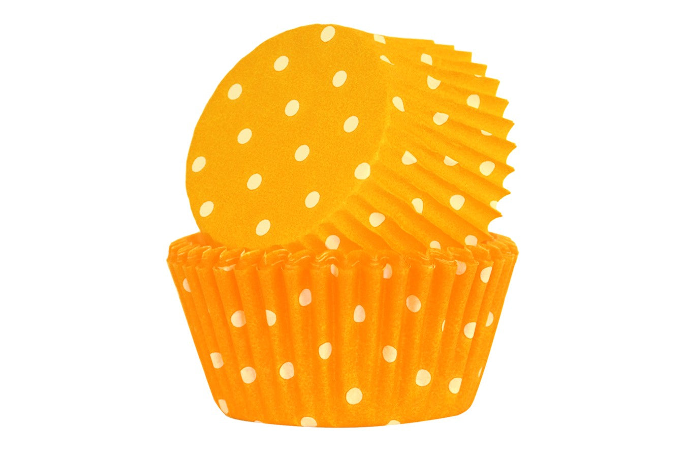 Polka Dot Paper Cupcake Baking Cases - pack of Approx 100 - Yellow - Kate's Cupboard