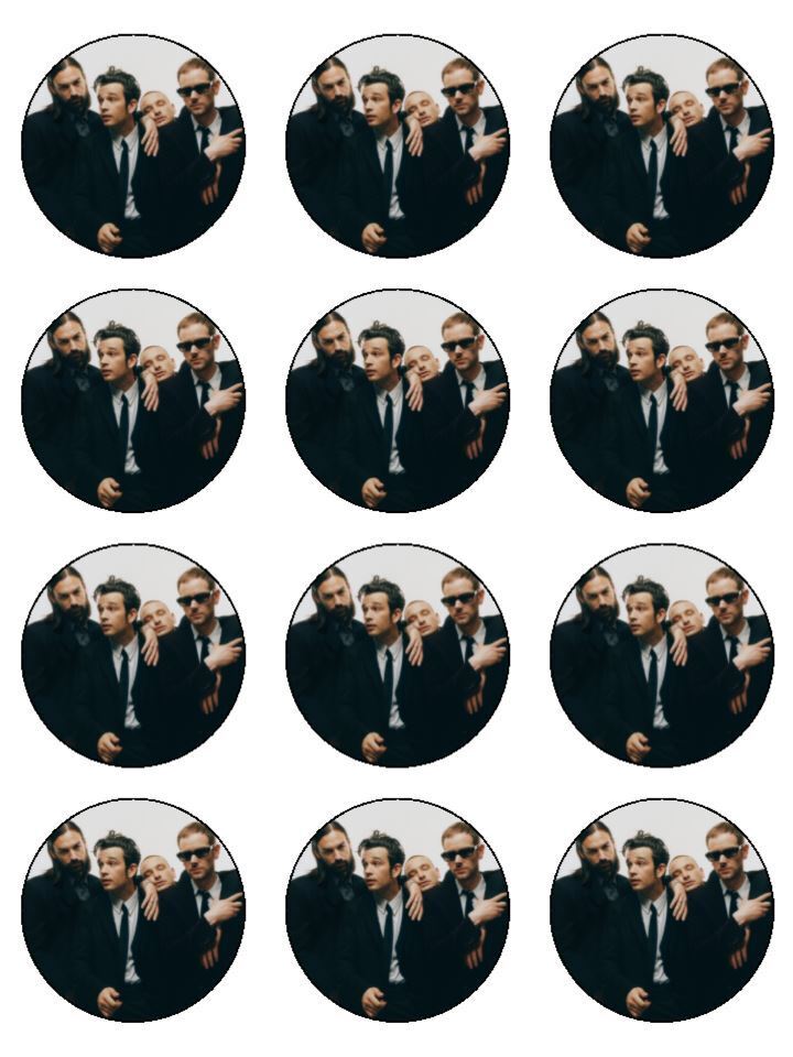 the 1975's Singers band songs Edible Printed Cupcake Toppers Icing Sheet of 12 Toppers