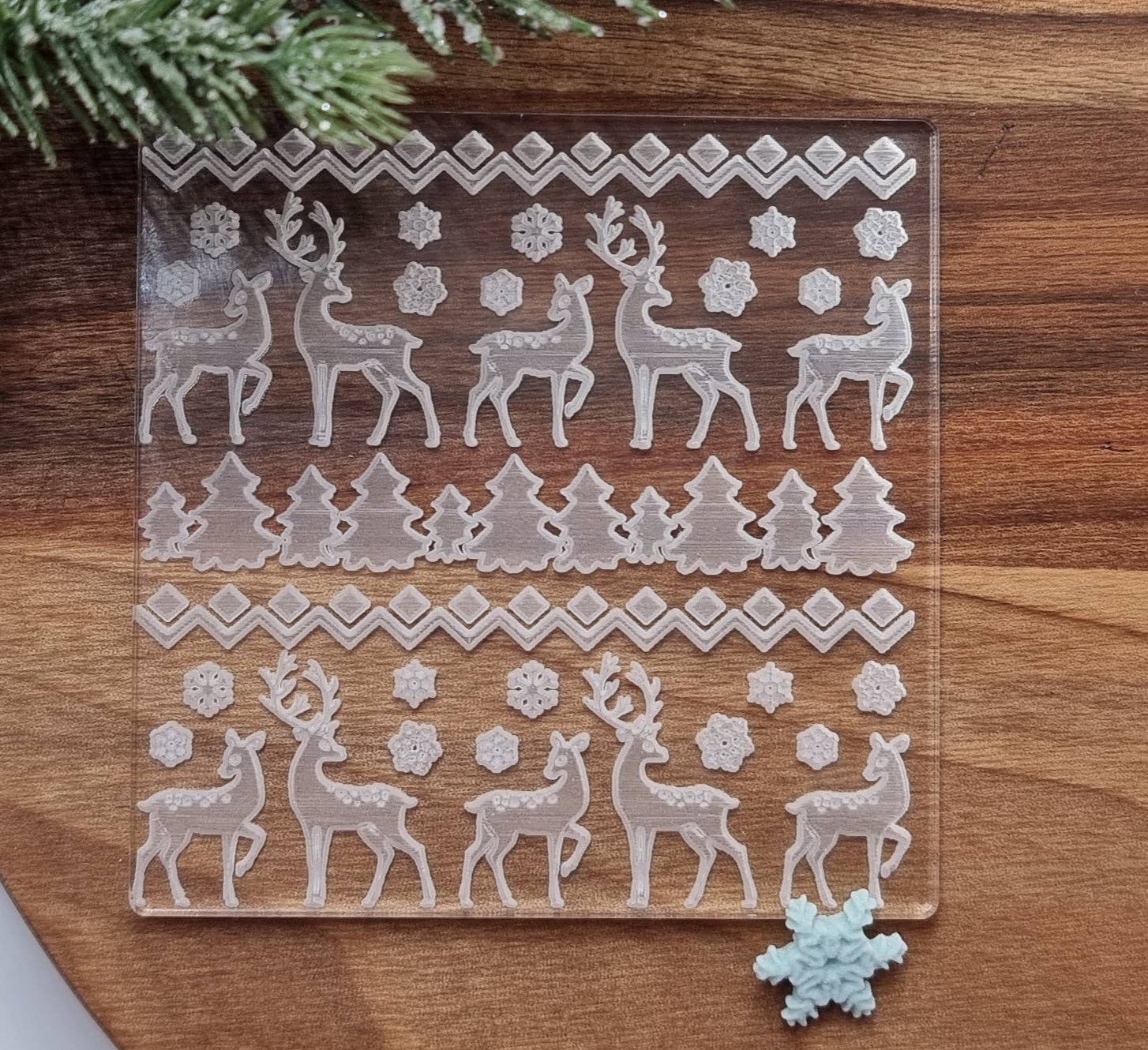 Make & Fun Christmas Design Cookie Fondant Embosser / Debosser