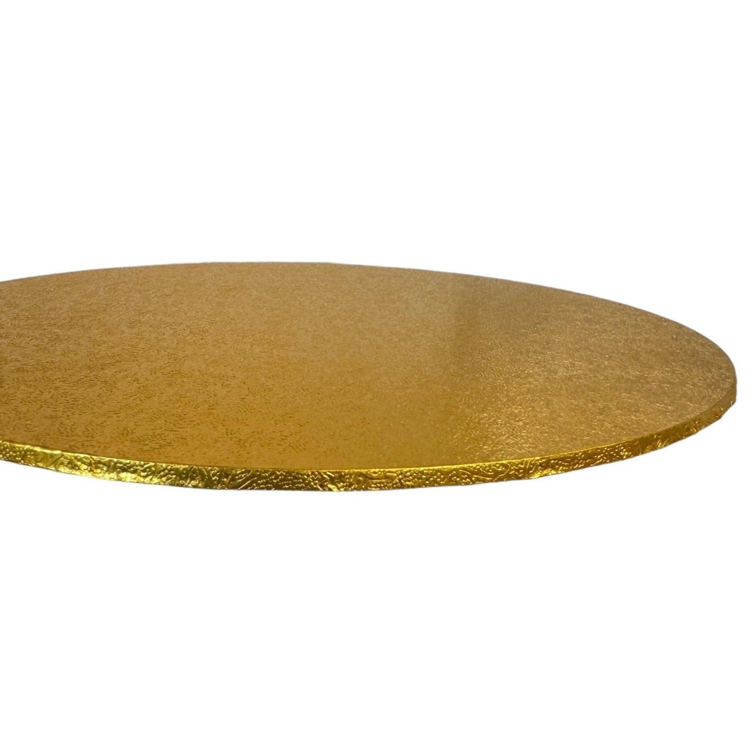 Double Thick Round Turn Edge Cake Card / Board (Circa 3mm Thick) - Gold - Choose Size