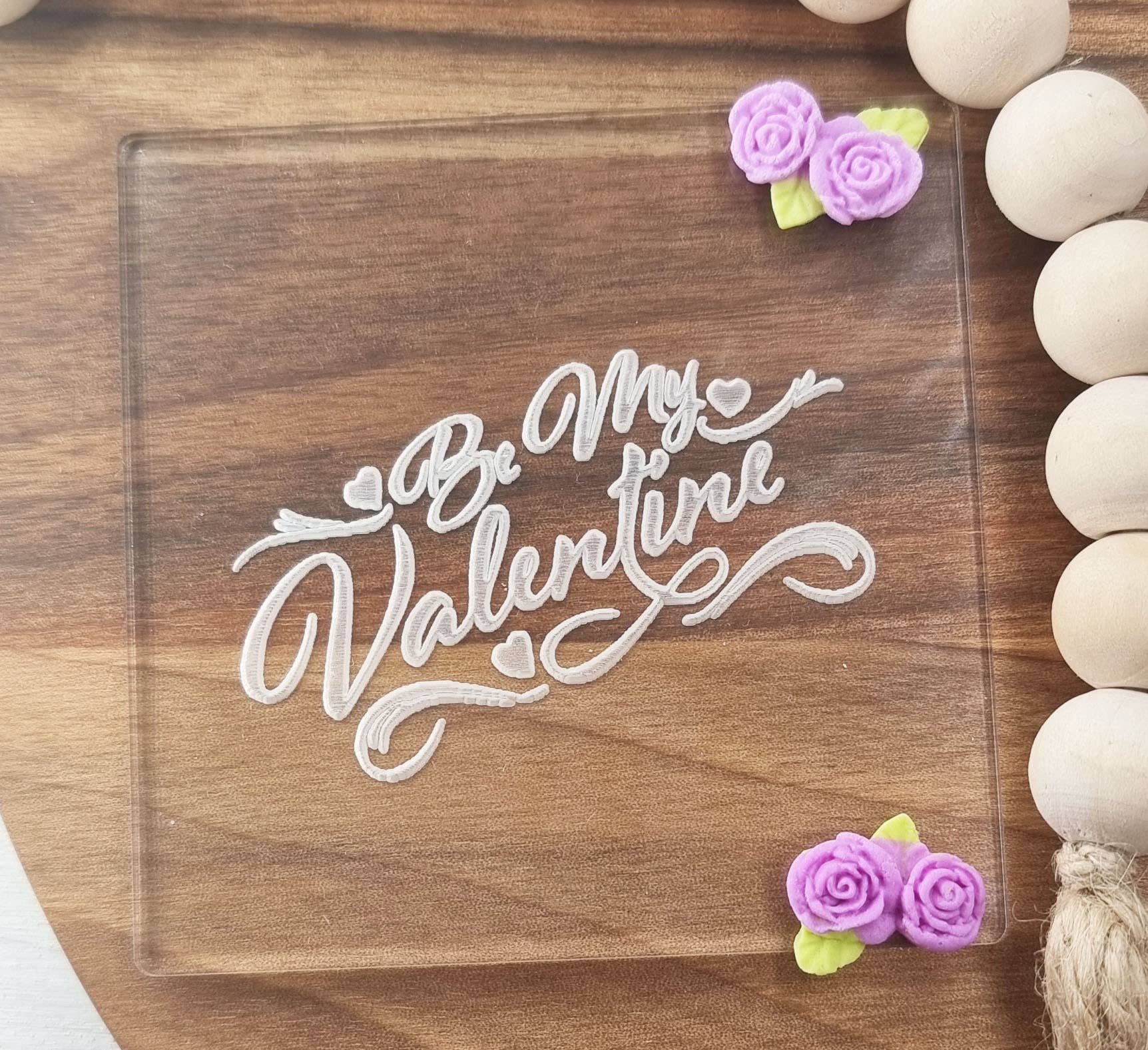 Make & Fun Be my Valentine Valentines Day Fondant Embosser, Cookie Debosser