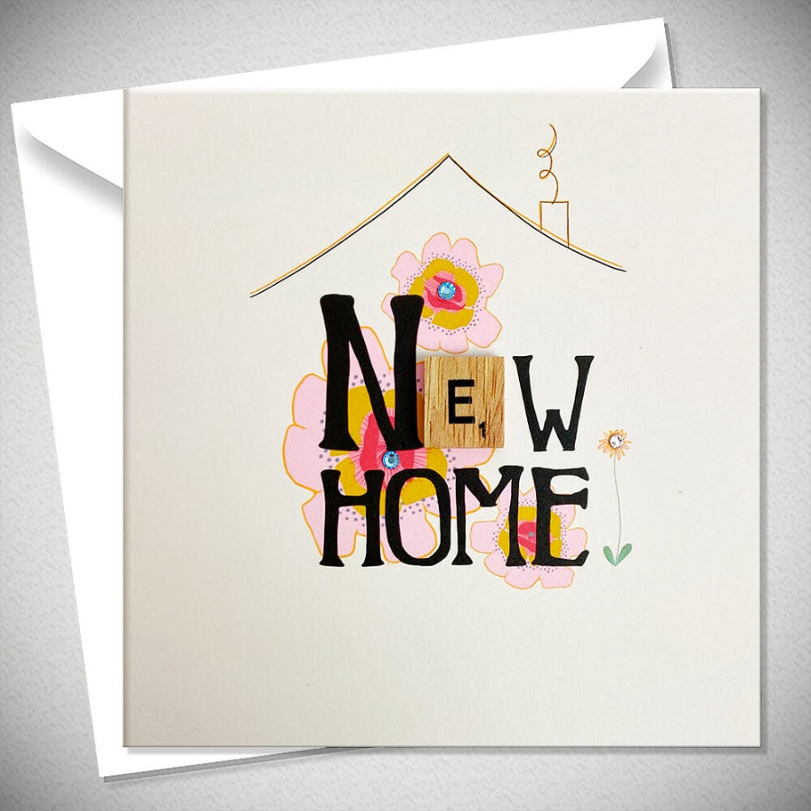 New Home Scrabble Letter Greeting Card & Envelope