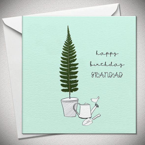 Happy Birthday Grandad Gardening Greeting Card & Envelope