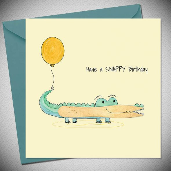 Have a Snappy Birthday Crocodile Theme Greeting Card & Envelope