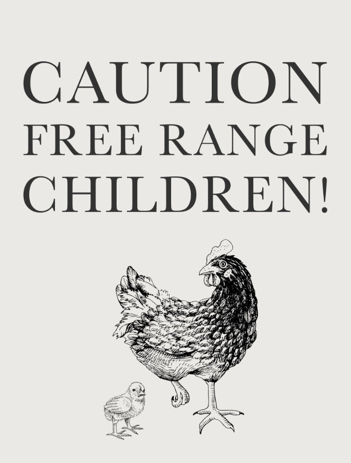 Metal Decorative Sign - Caution Free Range Children