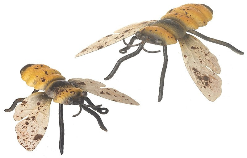 Bee Metal Ornament - Set of 2