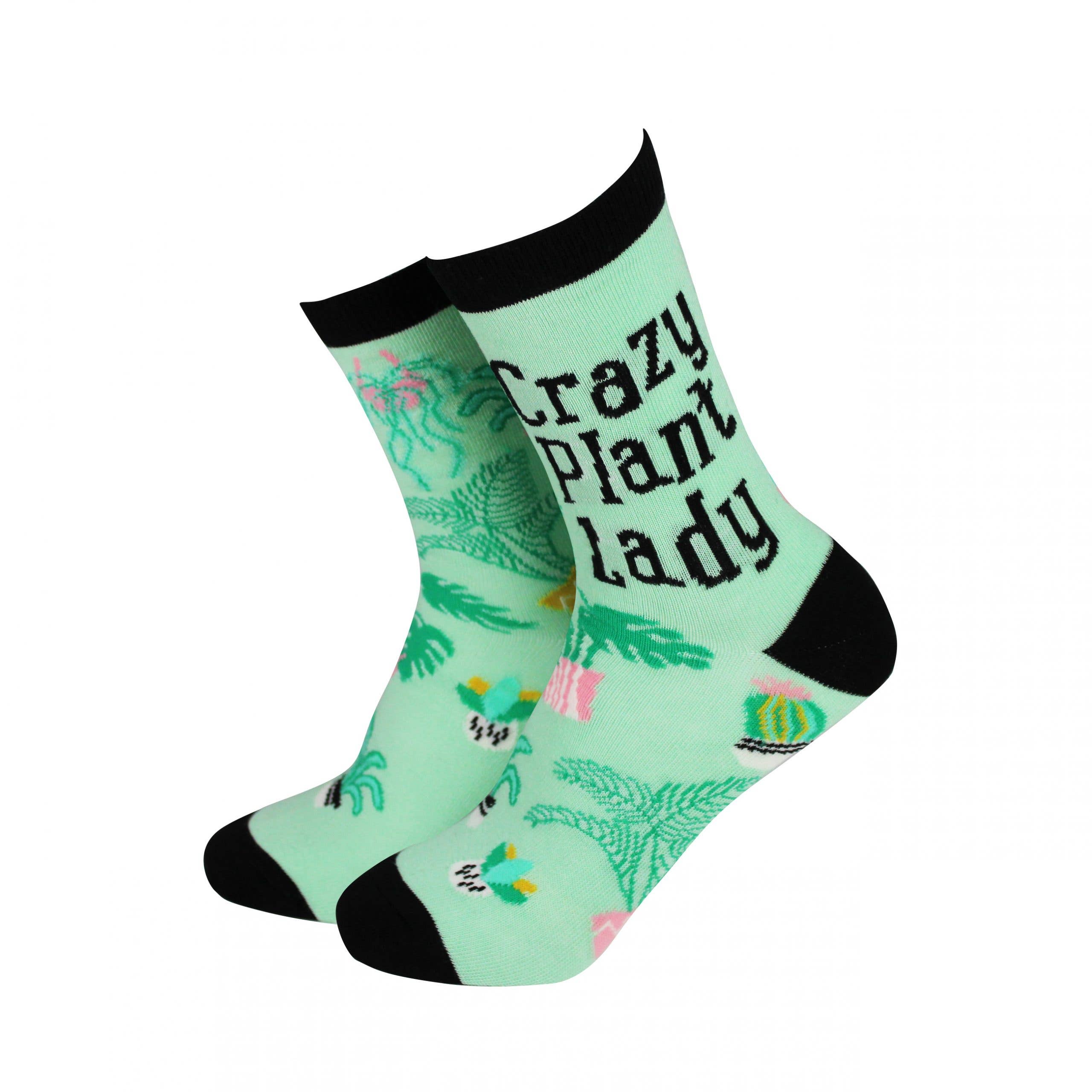 Crazy Plant Lady - Women's Bamboo Socks - UK 4 - 7