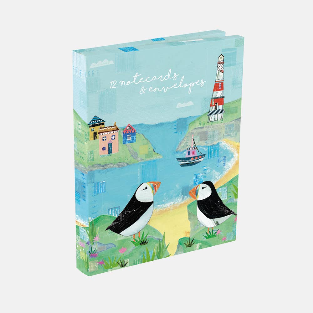 Notecard Wallet - Sea Breeze Puffins