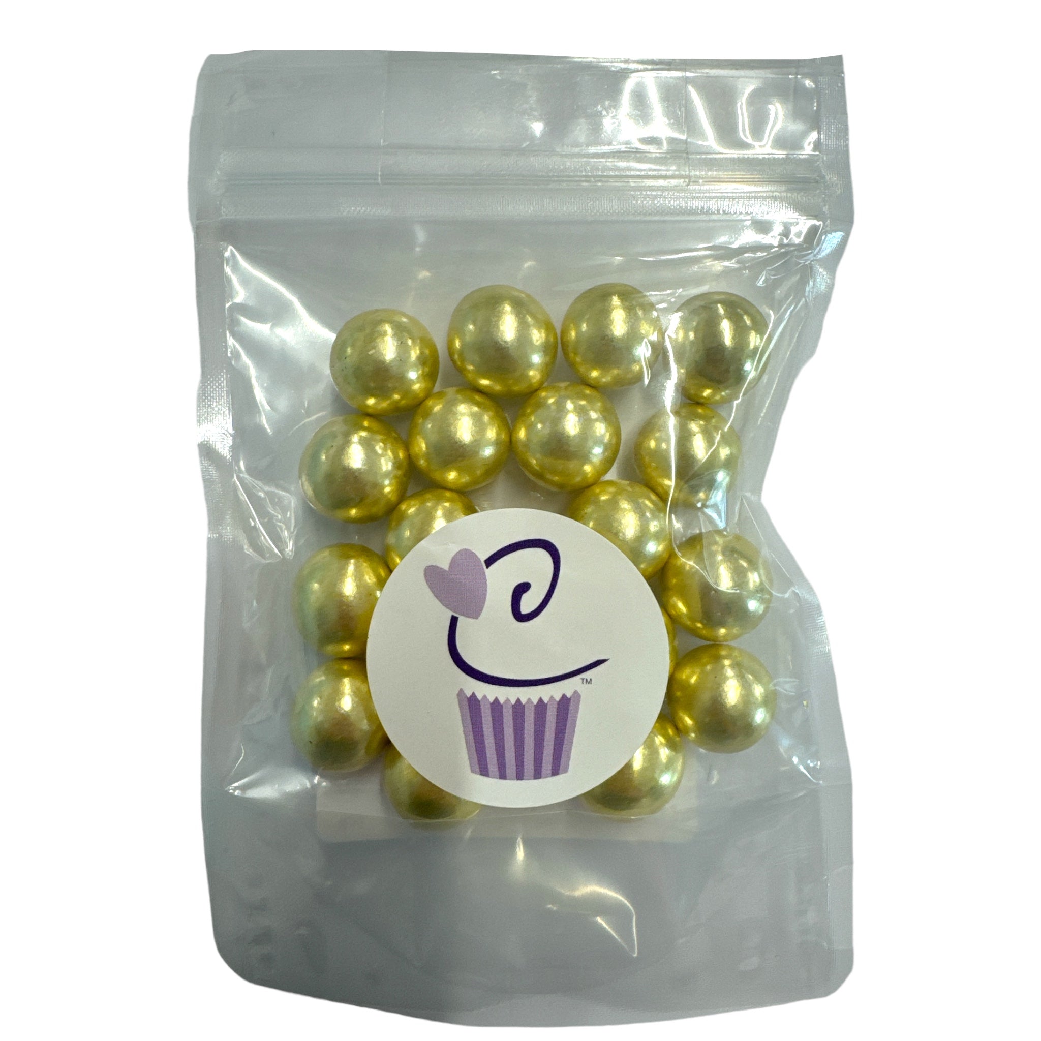 Purple Cupcakes Extra Large Metallic Gold Choco Balls