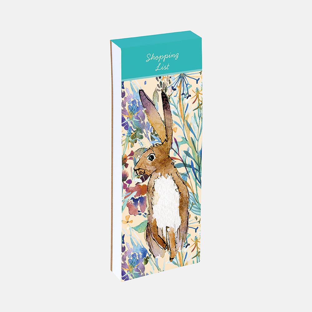 Shopping List Magnetic Notebook - Kissing Hares Design