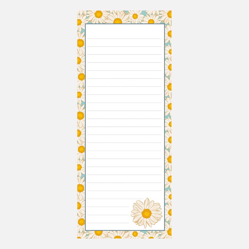 Shopping List Magnetic Notebook - Hazy Daisy