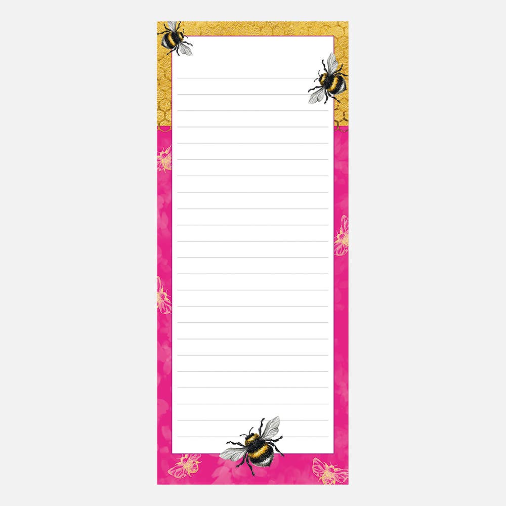 Shopping List Magnetic Notebook - Queen Bee Design