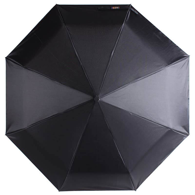 Gents Black Telescopic Umbrella manual opening