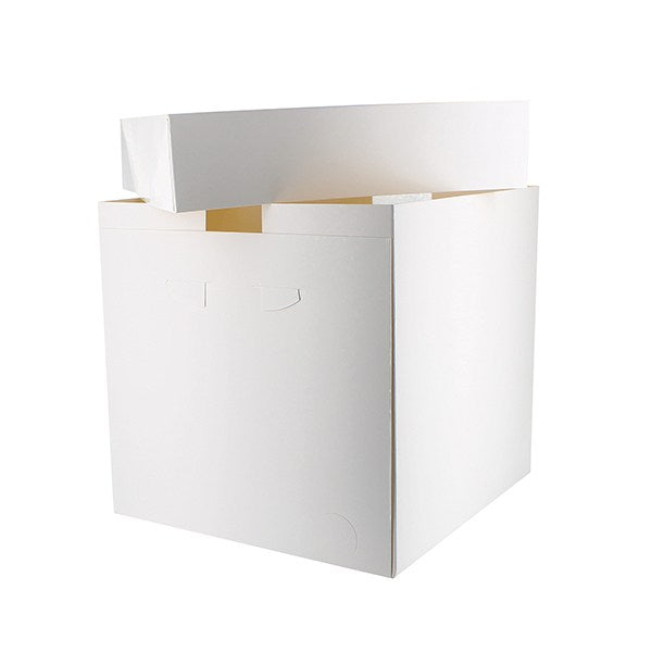 White Tall Cake Box - 203 x 203 x 254mm (8" x 8" x 10''))