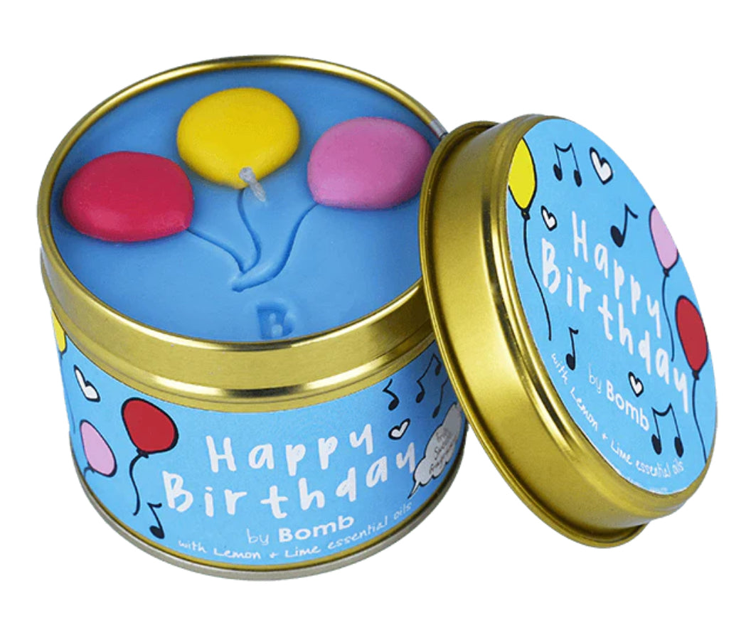 Bomb Candle Tin Happy Birthday