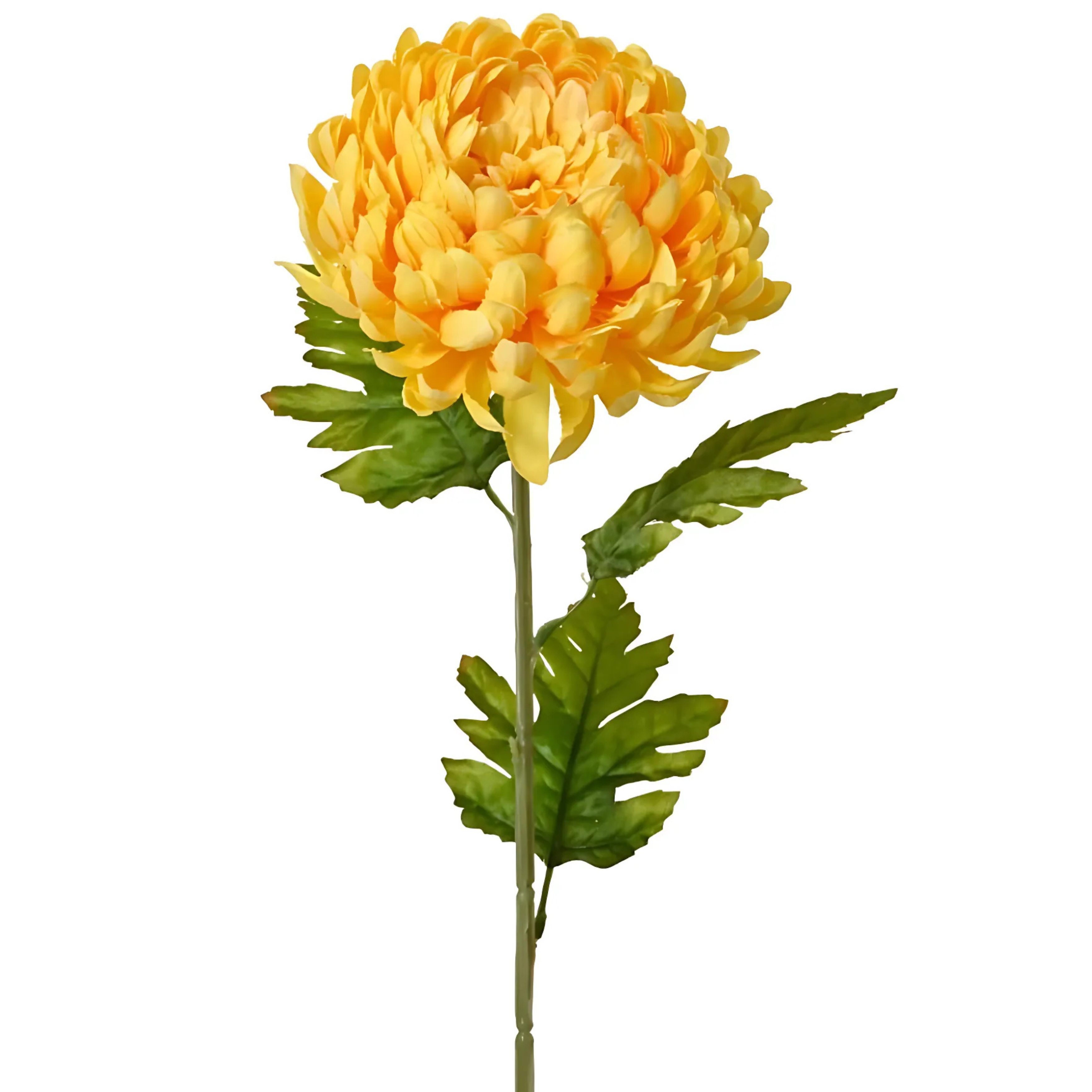 Chrysanthemum Artificial Flower Stem Yellow Tone