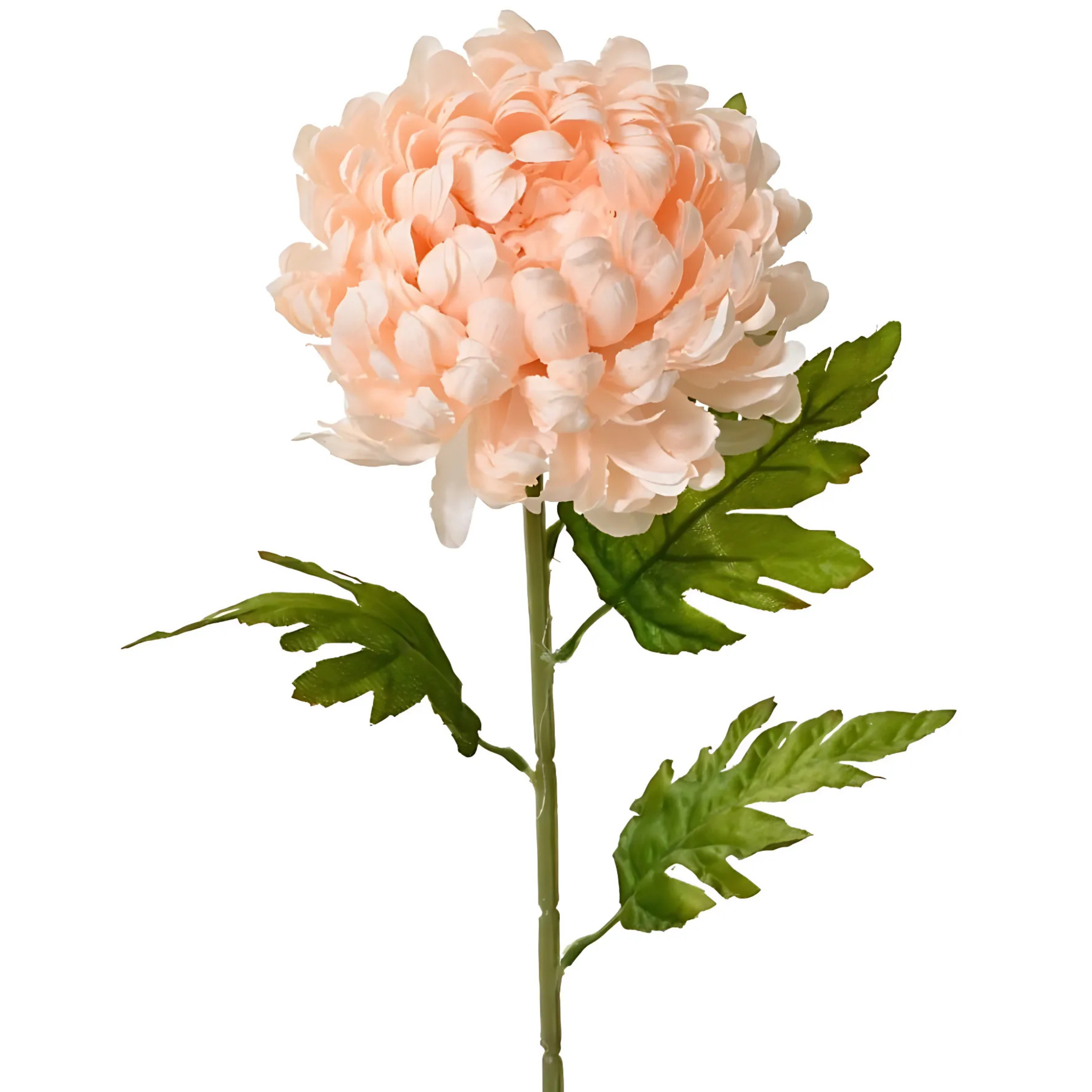 Chrysanthemum Artificial Flower Stem Peachy Pink Tone