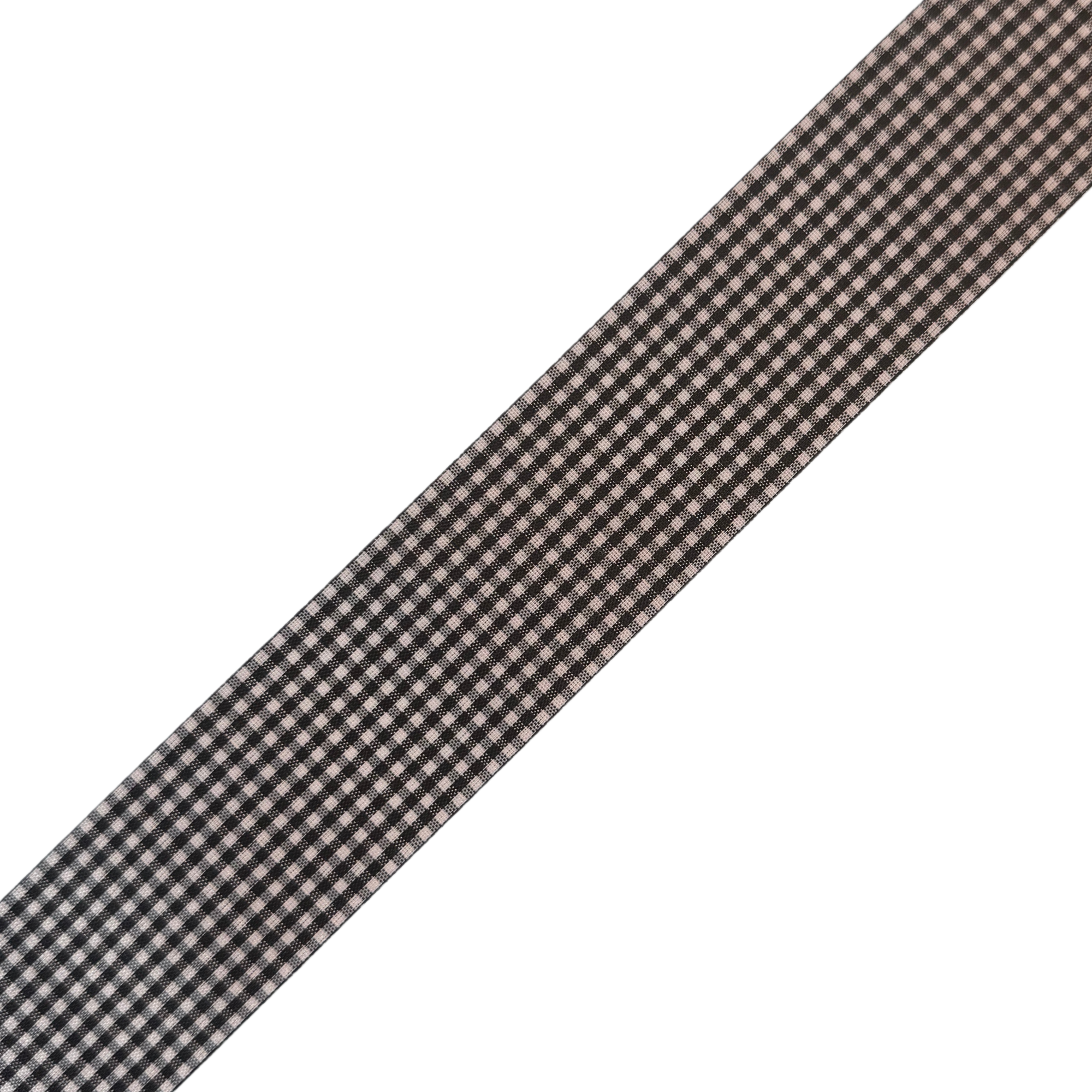 Classic Gingham Black 38mm Ribbon