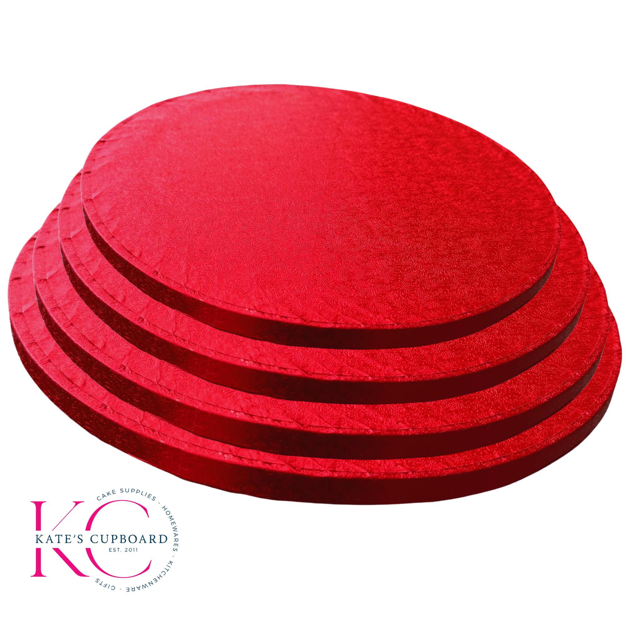 Cake Drum Board 12mm Thick - Red - Choose Size - Round (Circle) - Sold Singly