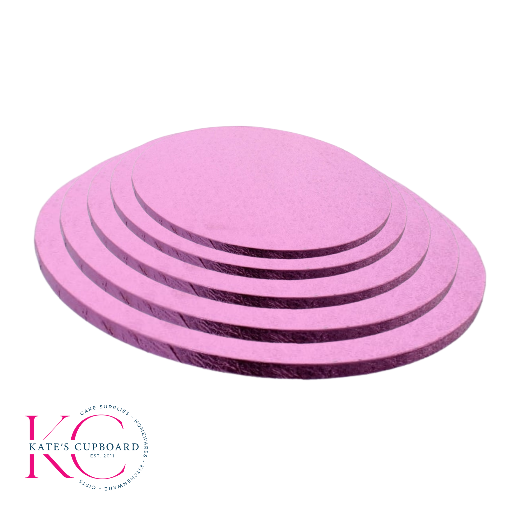 Cake Drum Board 12mm Thick - Pale Pink - Choose Size - Round (Circle) - Sold Singly